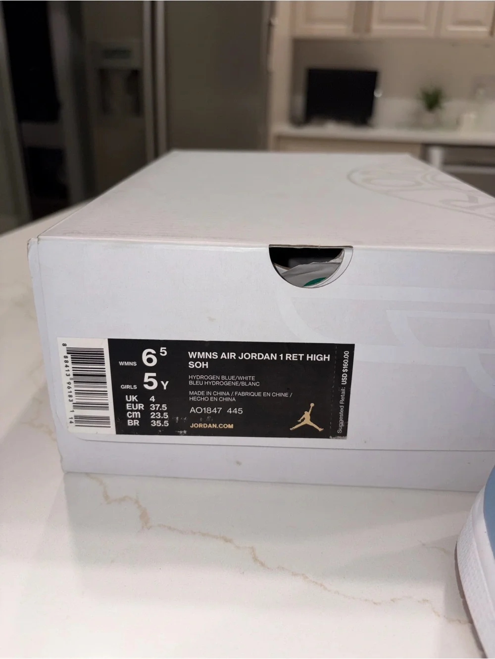 Nike Air Jordan Retro 1 Mid Light Blue Swoosh